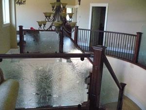 Ice Glass on stairway railings300